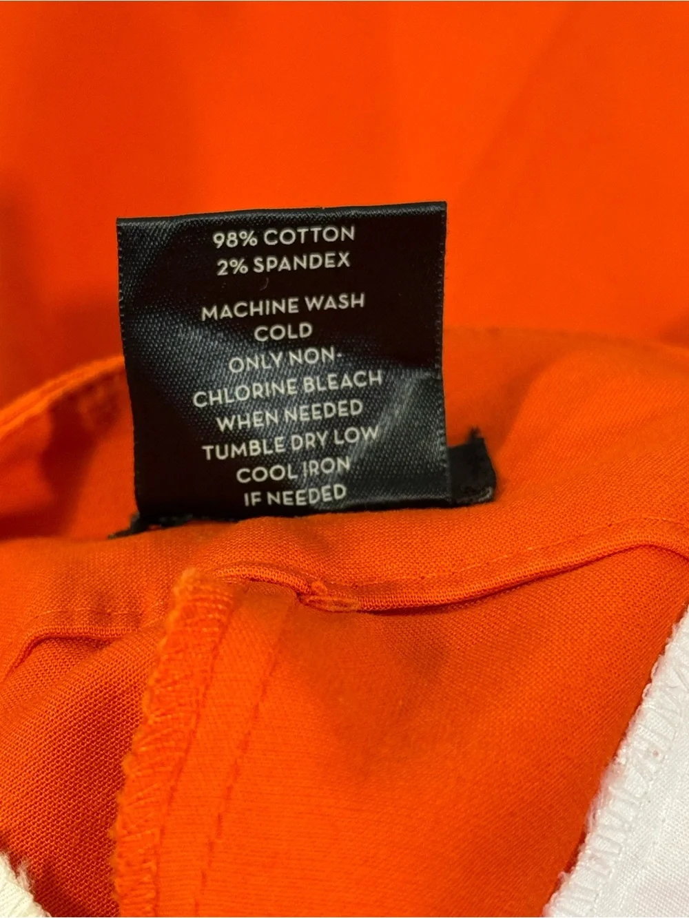 Ann Taylor Curvy Orange Cuffed Cropped Pants Women 12 Cotton Stretch Capri